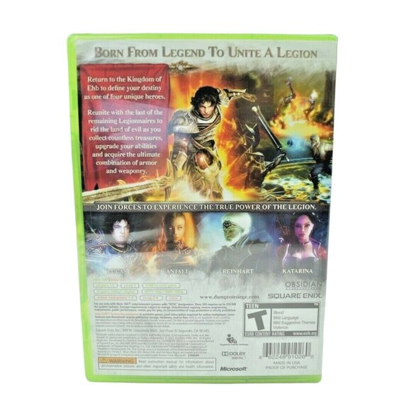 Square Enix Dungeon Siege III Microsoft Xbox 360, 2011 Sealed - Picture 5 of 5